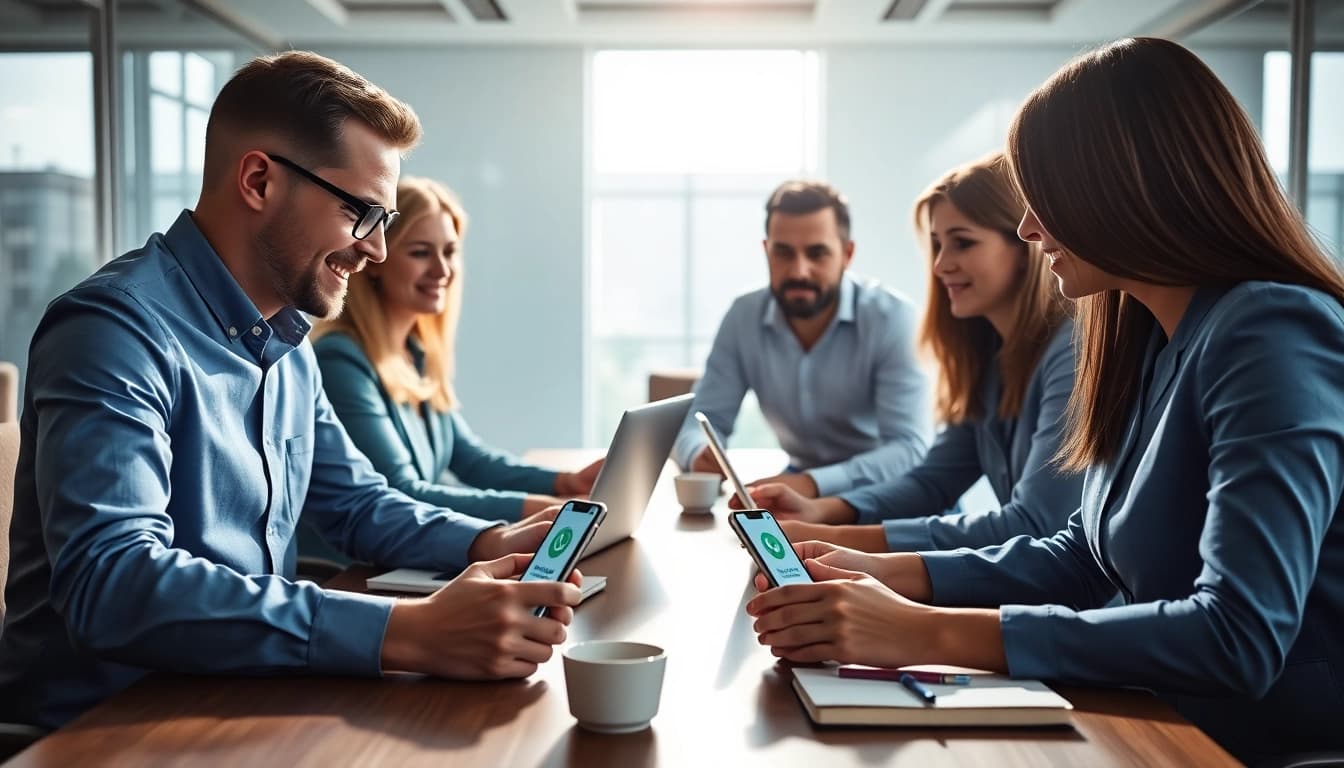 Utilize the whatsapp business api to enhance communication among a professional team.