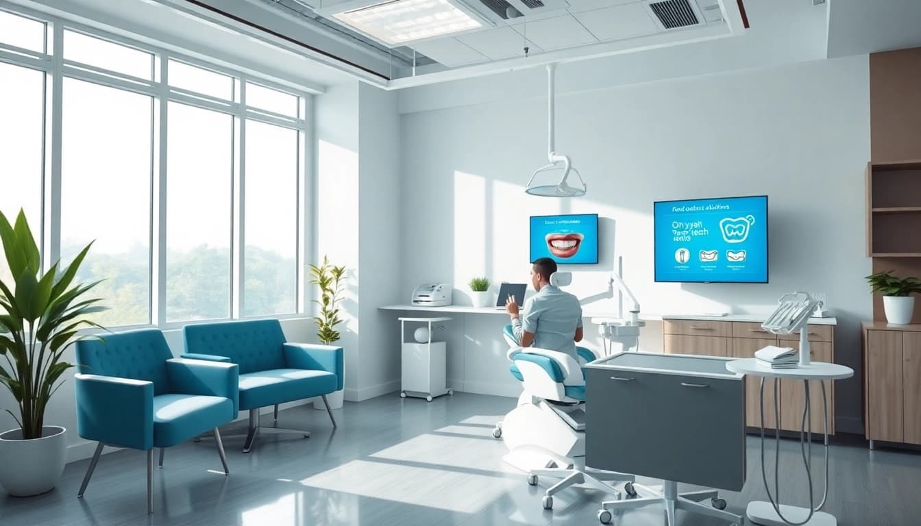 Oh my teeth 口コミ displayed in a modern dental clinic consultation, focusing on patient comfort and professional care.