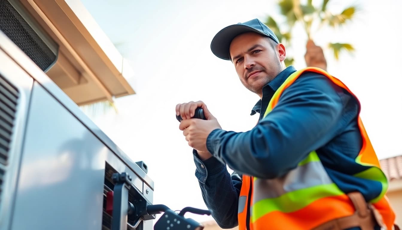 Expert technician delivering ac repair glendale az service with professional tools outdoors.