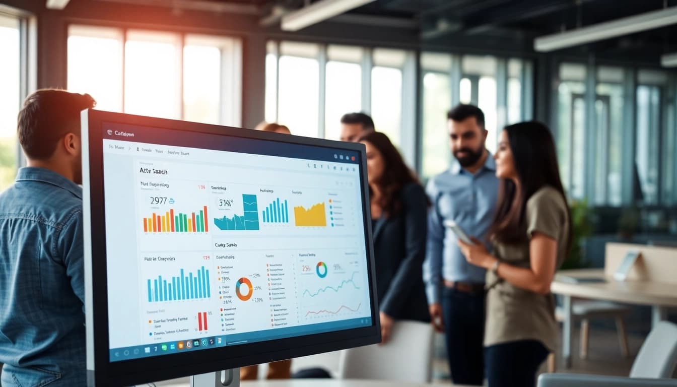 Enhance efficiency with an innovative ai enterprise search system boosting collaboration in a modern workspace.