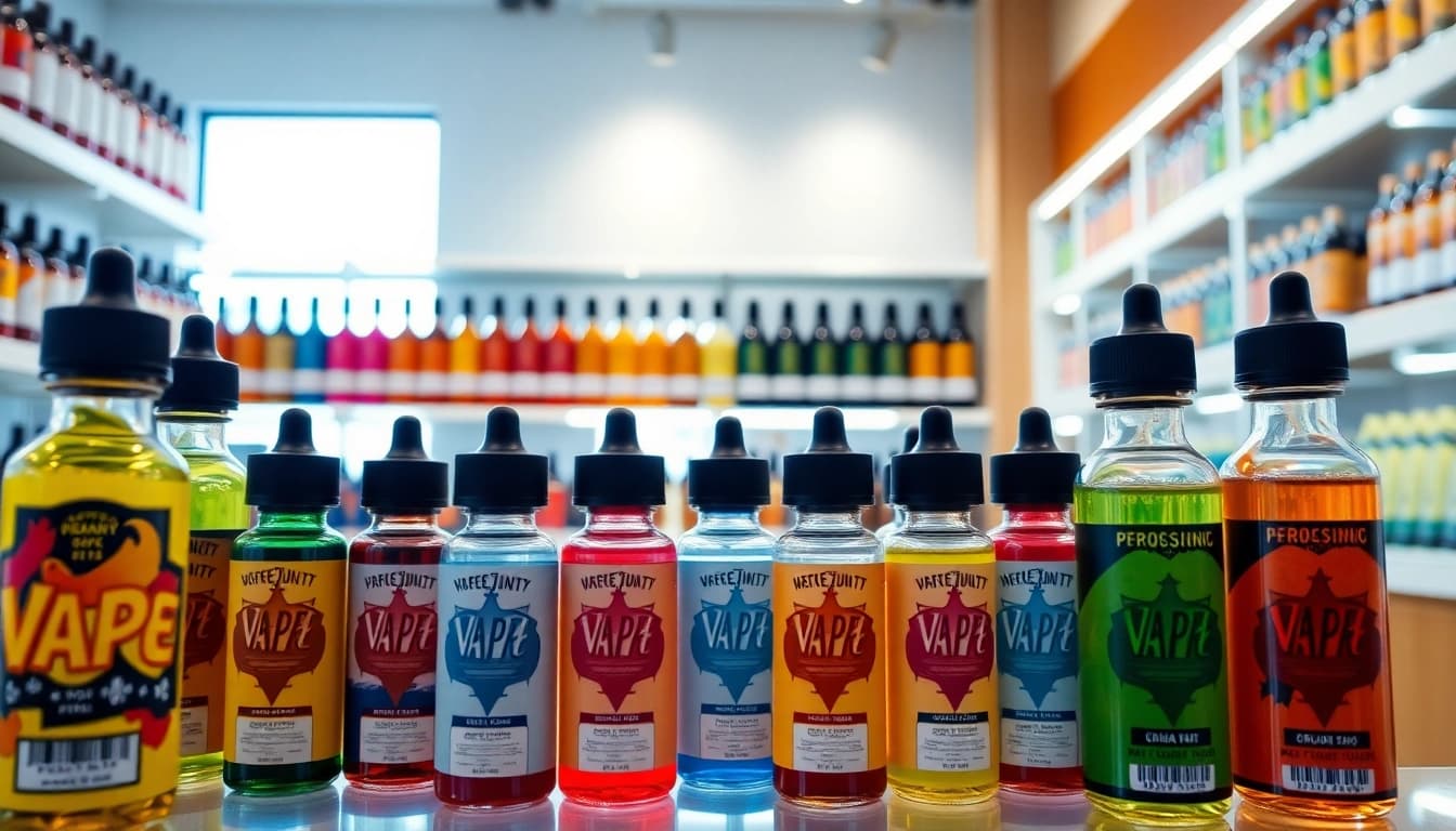 A vibrant selection of vape juice at Vape Juice Depot highlighting unique flavors and styles.