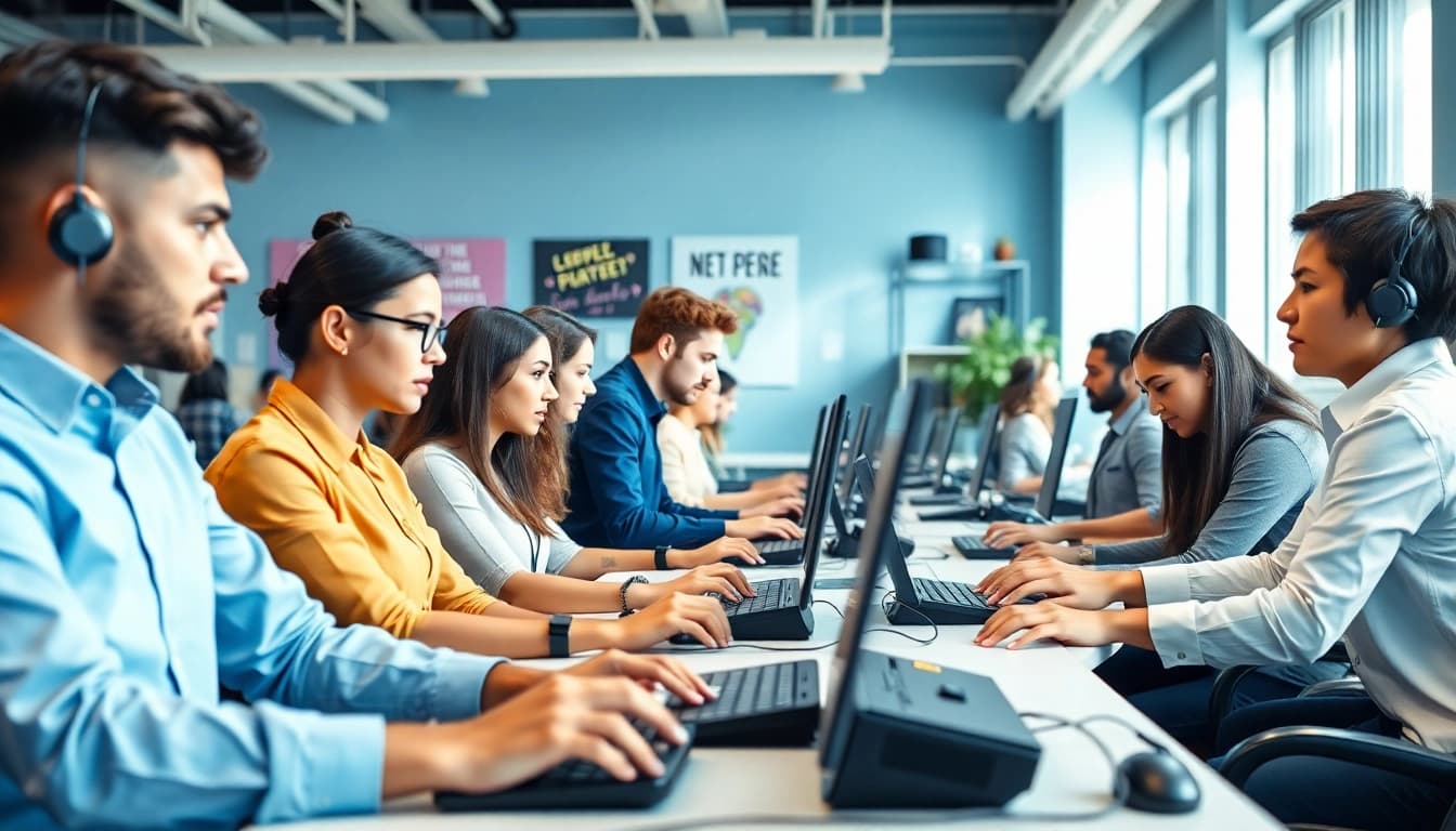 Enhance your typing skills at our typing center with professional instructors guiding you.