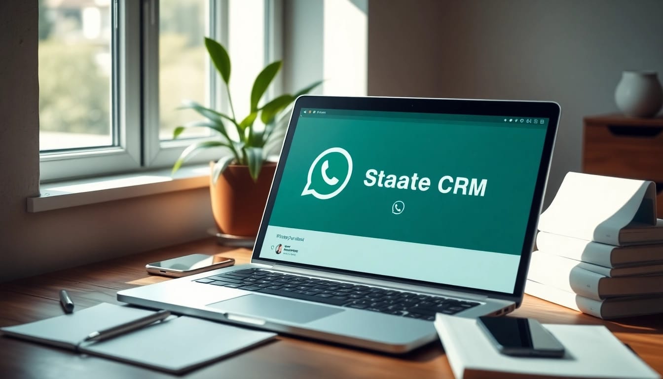 Managers using WhatsApp Smart CRM to enhance productivity in a bright, modern workspace.