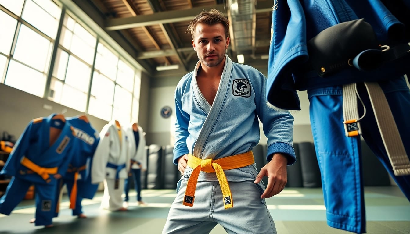 Showcase BJJ Gear with a professional athlete in dynamic training, highlighting quality and functionality.
