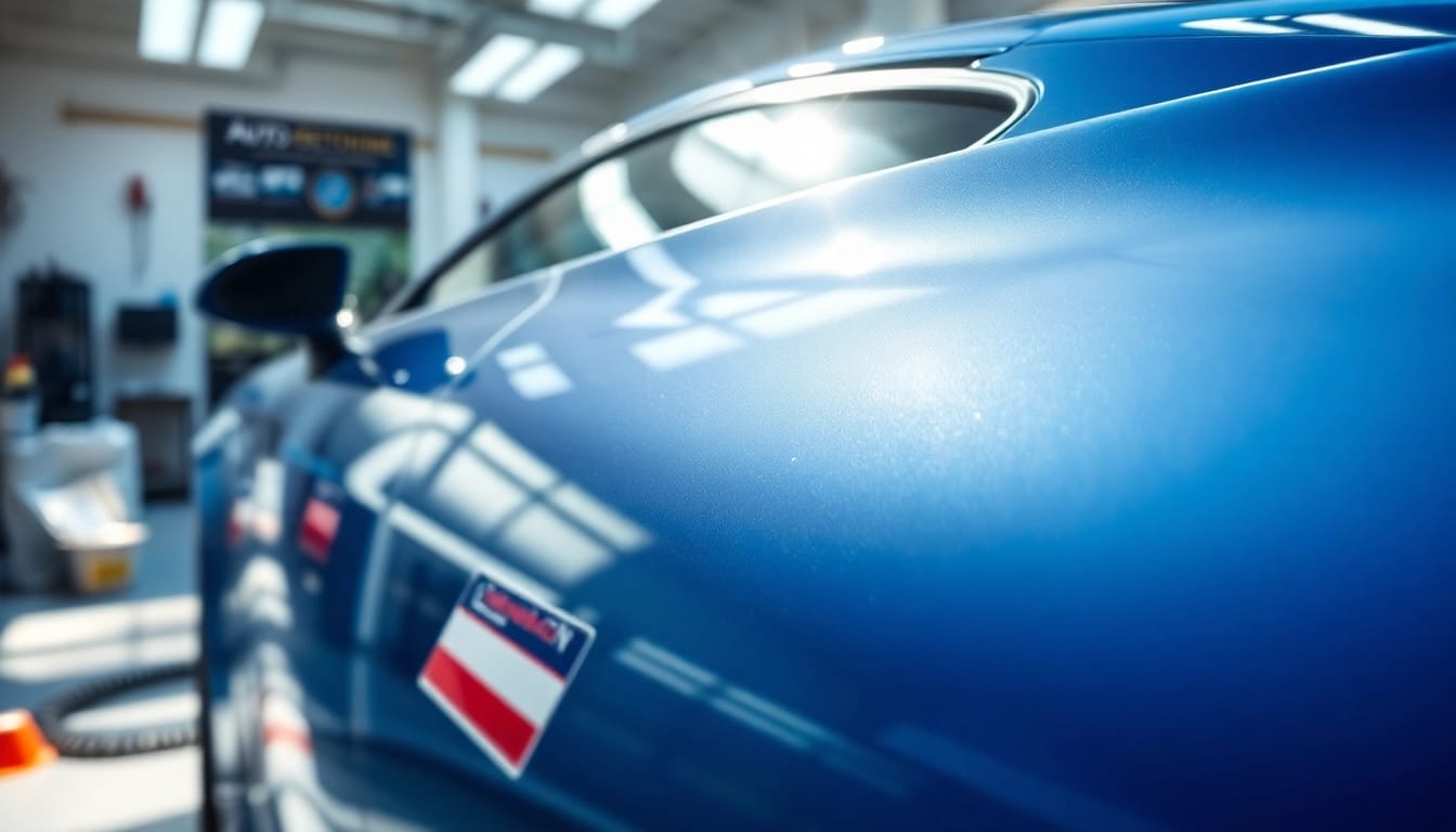 See how paint protection wax enhances a car's brilliance and longevity in this professional detailing setup.