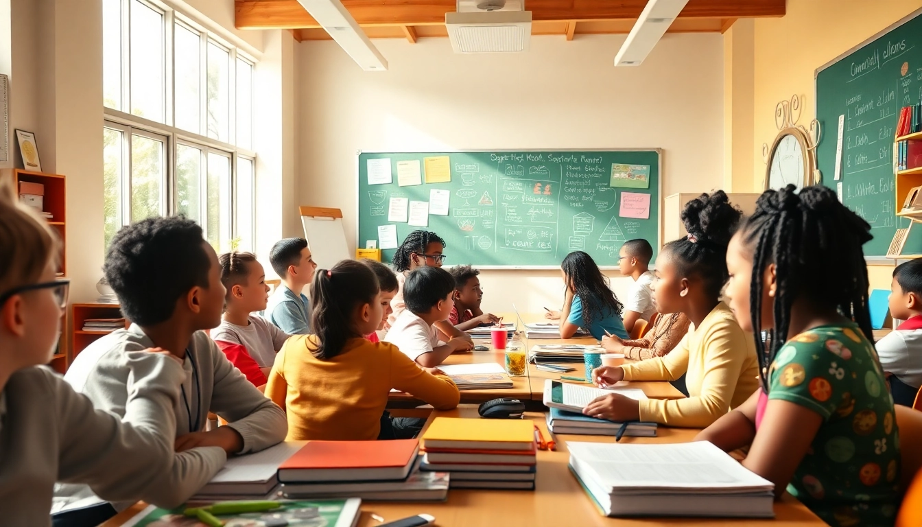 Engaging classroom scene illustrating innovative education approaches.