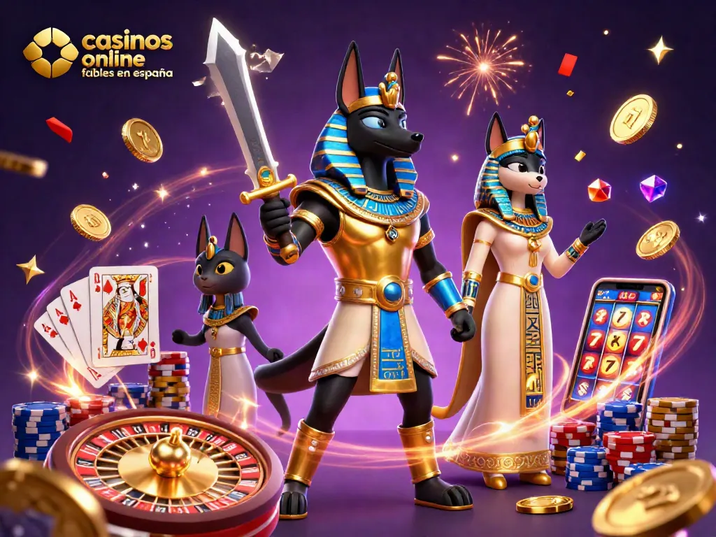 Disfruta de la diversión en casinos online fiables en España con Anubis y Bastet en un emocionante entorno de juego.