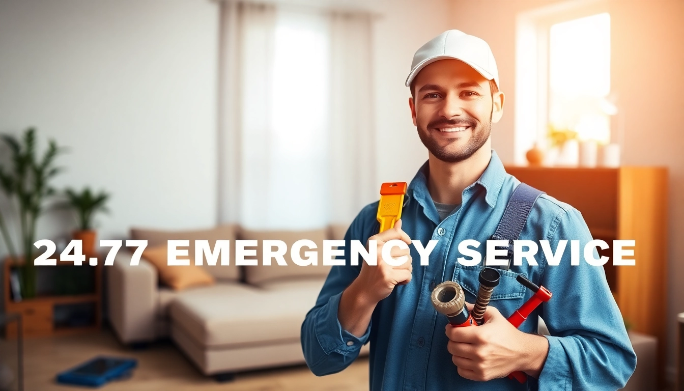 Plumber at https://speedyservicestoday.com.au showcasing 24/7 emergency services in a residential setting.