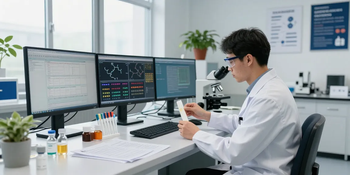 BPC 157 Side Effects analyzed by healthcare professional in a modern lab with innovative buccal strip technology.