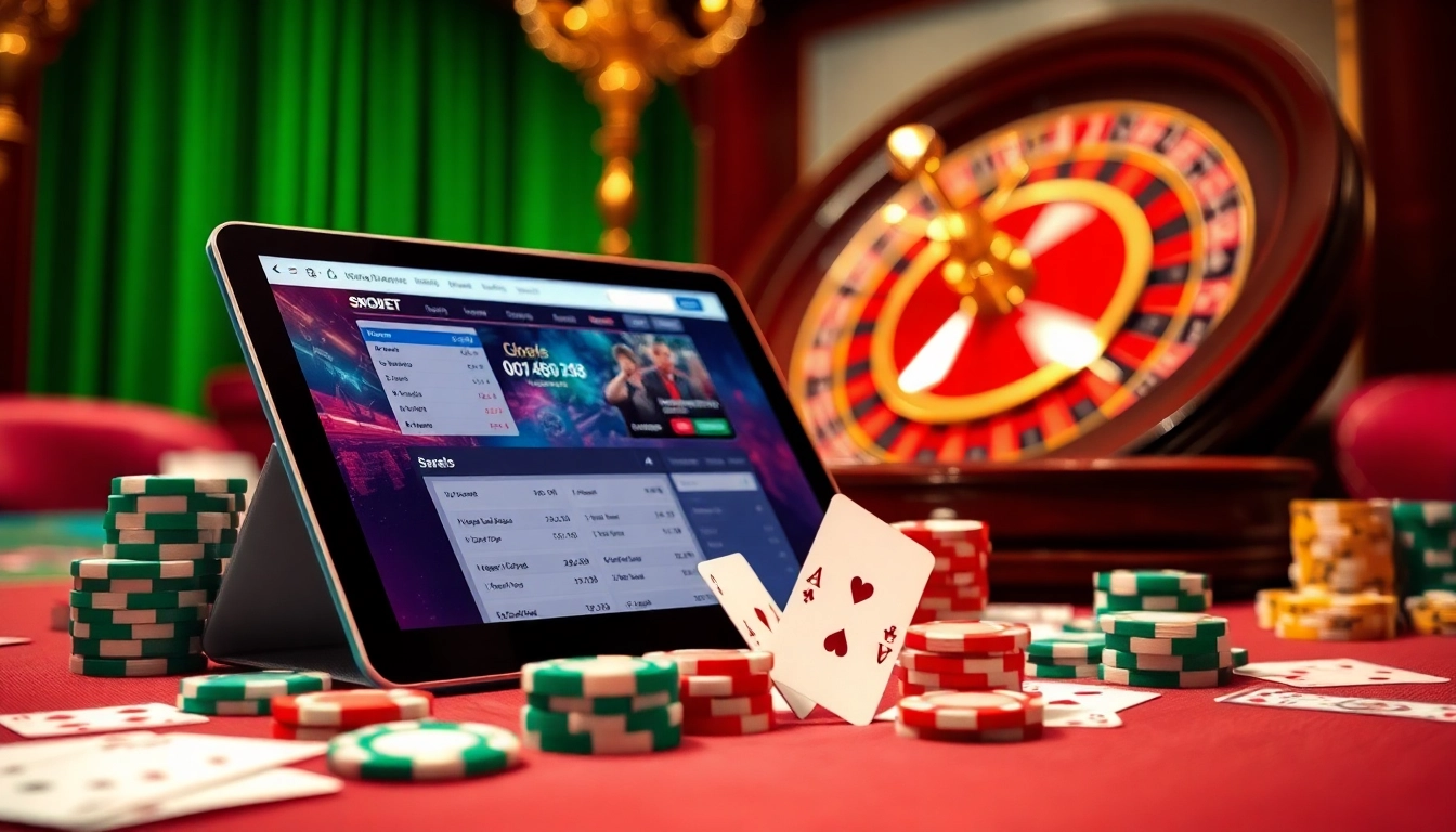 Simplifying sbobet login terbaru for online betting with vibrant casino elements.