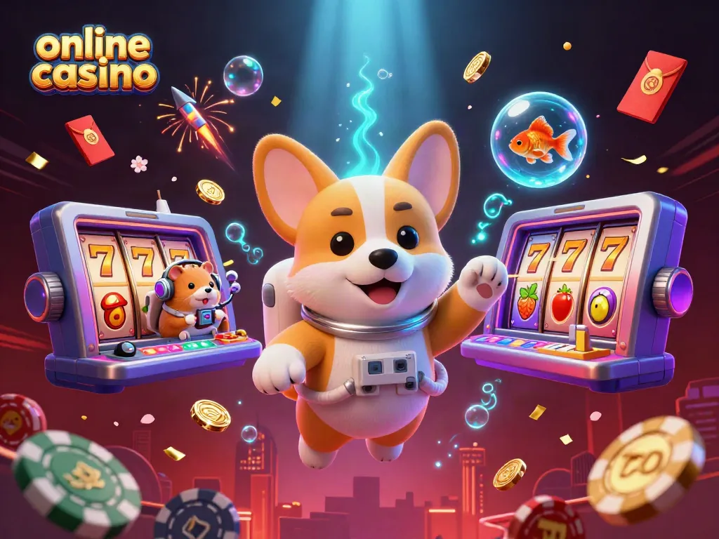 Juega en un casino online mientras ganas premios flotantes y emocionantes en un mundo espacial.