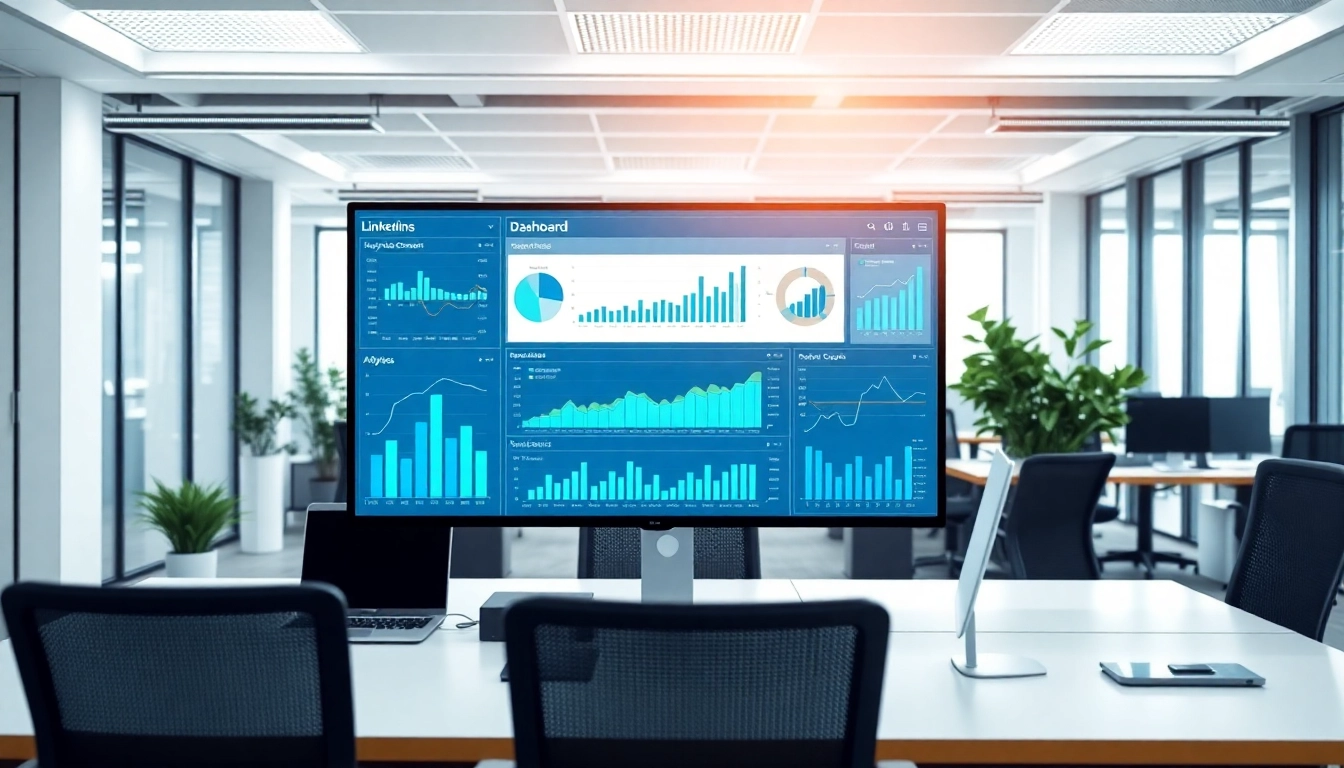 Visual representation of linkedin search data extraction processes with modern analytics tools.