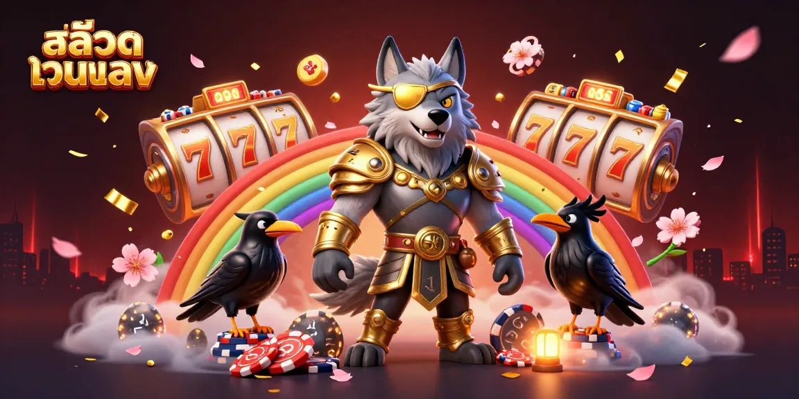 Experience the excitement of สล็อตเว็บตรง with vibrant 3D elements and dynamic characters in a casino setting.