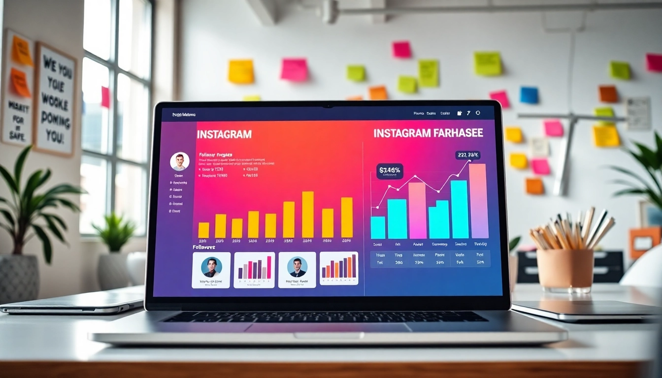 インスタ フォロワー購入 安いを利用したダッシュボードのあるオフィス風景