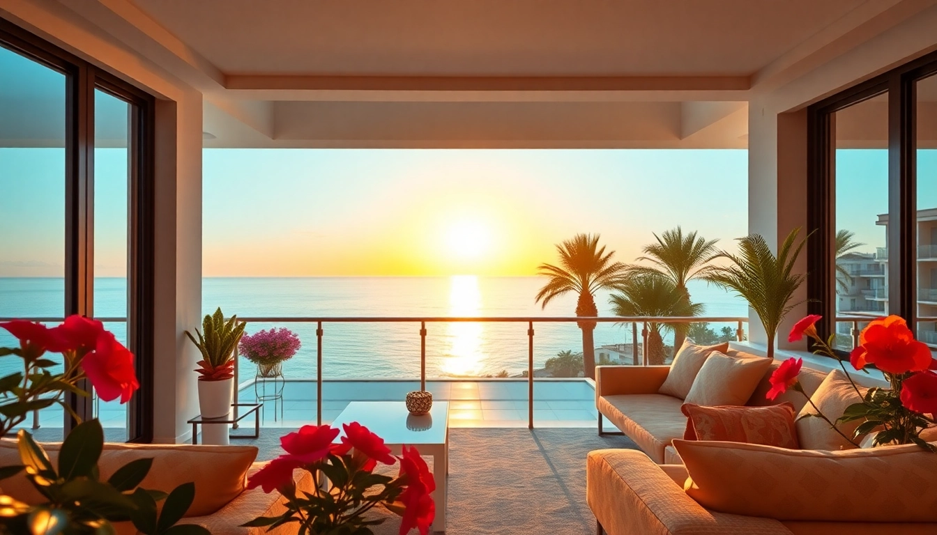 Stunning view of a luxury apartment where you can buy apartment in alanya by the Mediterranean coast.