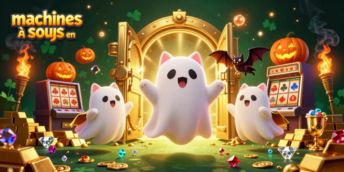 Jouez aux machines à sous en ligne avec un chat fantôme dans un casino rempli de trésors.