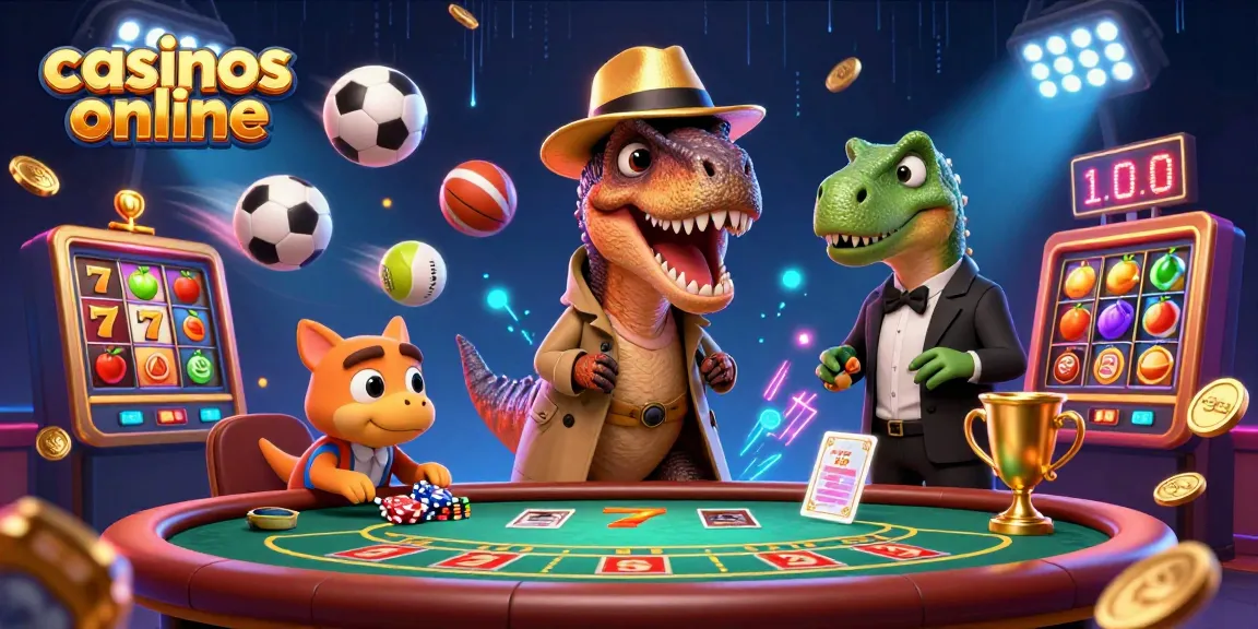 Los mejores casinos online combinan diversión y emoción en esta ilustración 3D.