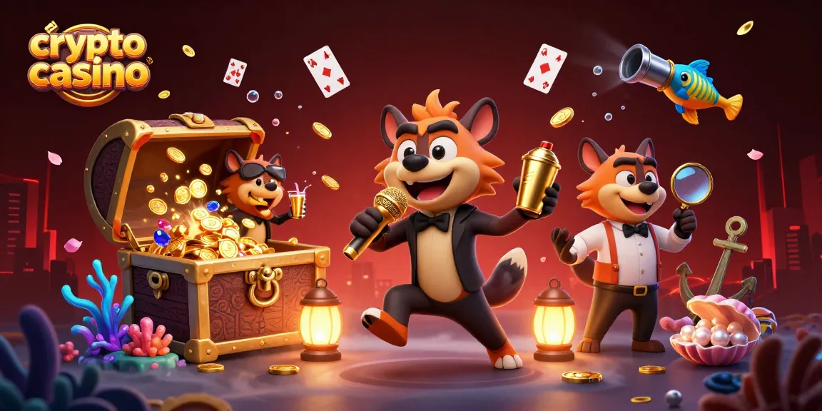 Gioca nel crypto casino con uno spettacolo comico di un trio di iene e un ricco tesoro.
