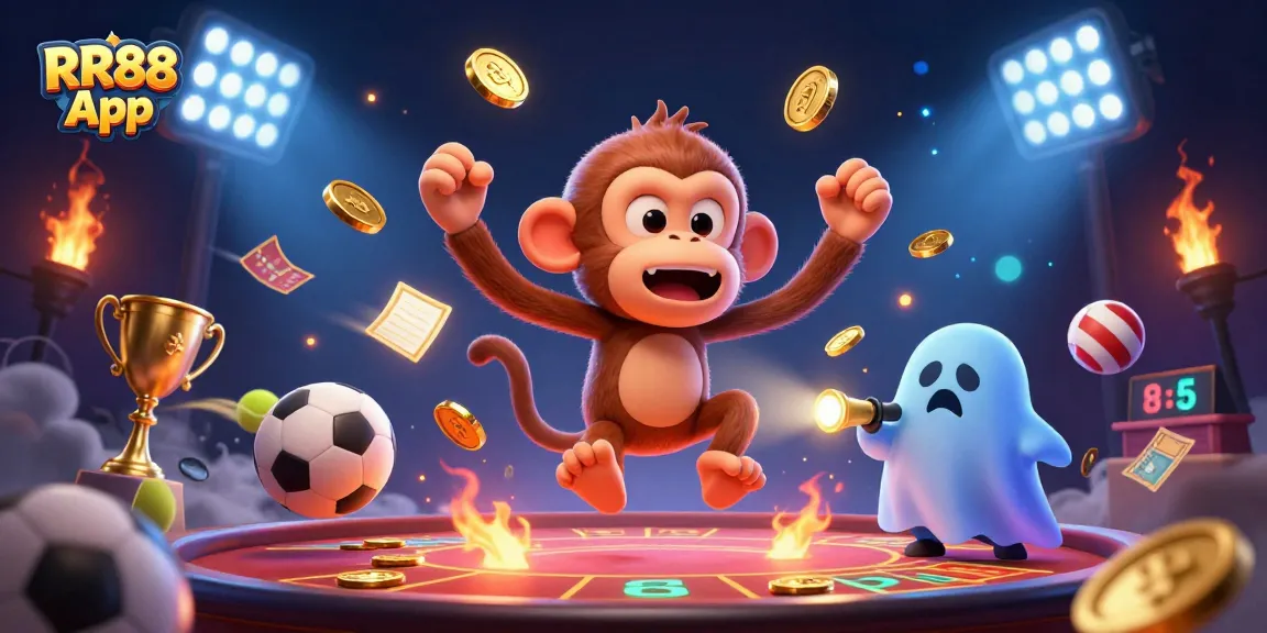Experience the thrill of gaming with the RR88 App as magical elements fill the haunted casino.