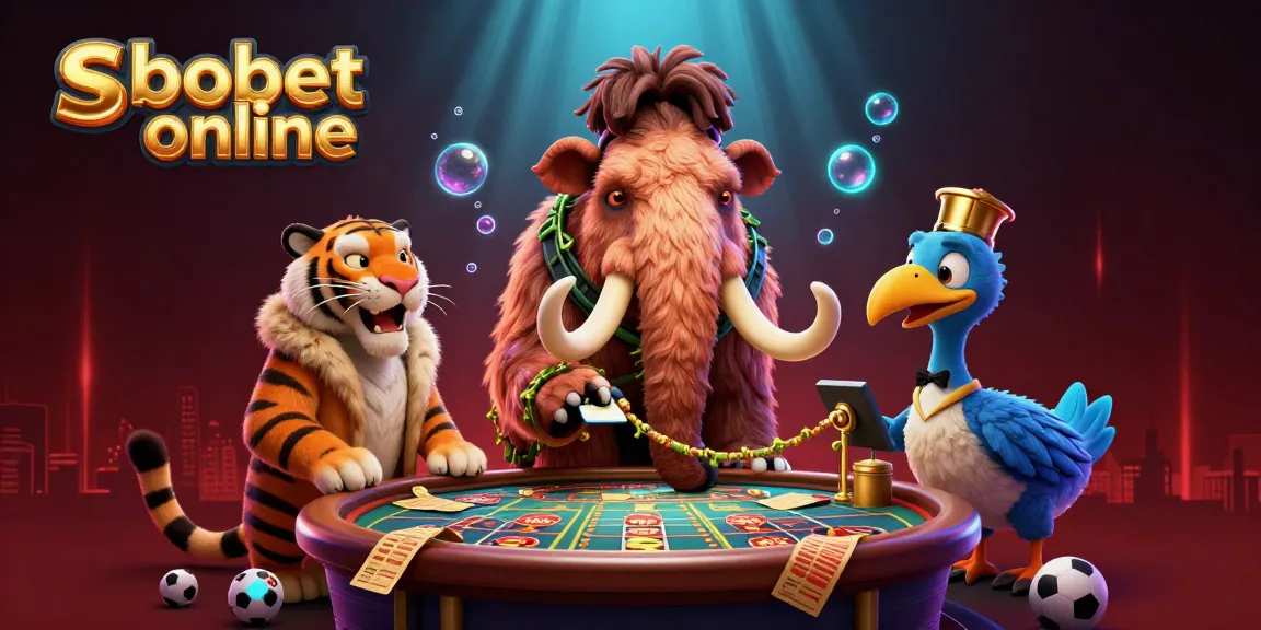 Engage in sbobet online betting with vibrant casino characters and thrilling game elements.