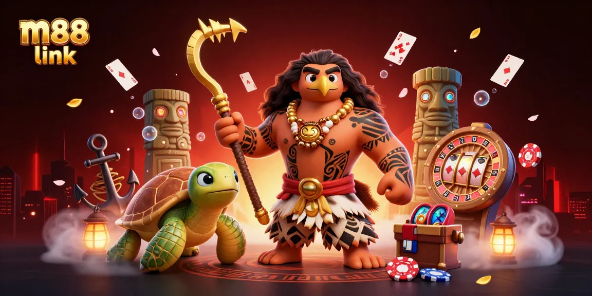Win big with m88 link while enjoying a vibrant online casino adventure featuring unique Polynesian characters.
