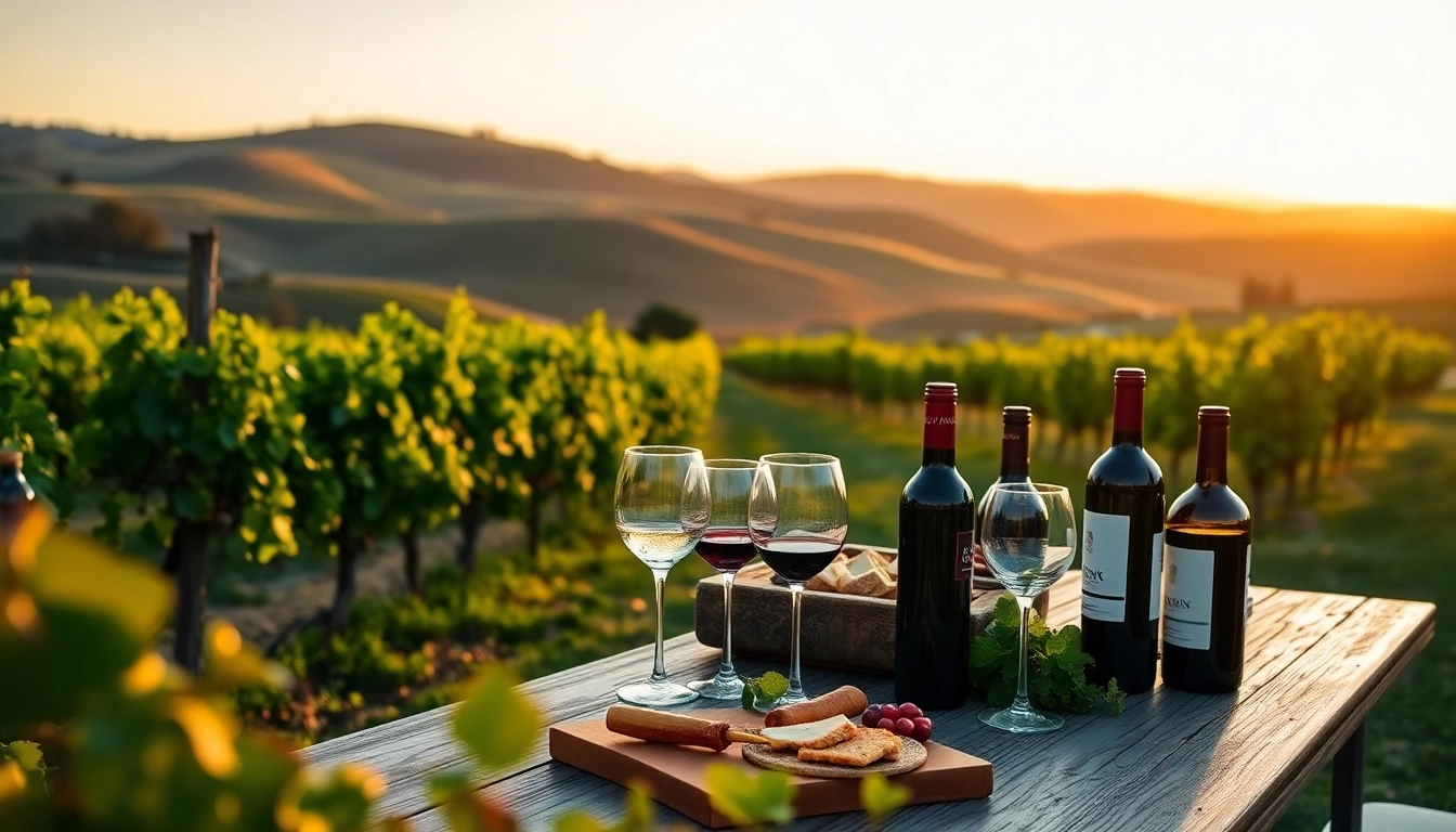 Experience the charm of clarksburg wineries with a picturesque wine tasting setup in a vineyard.