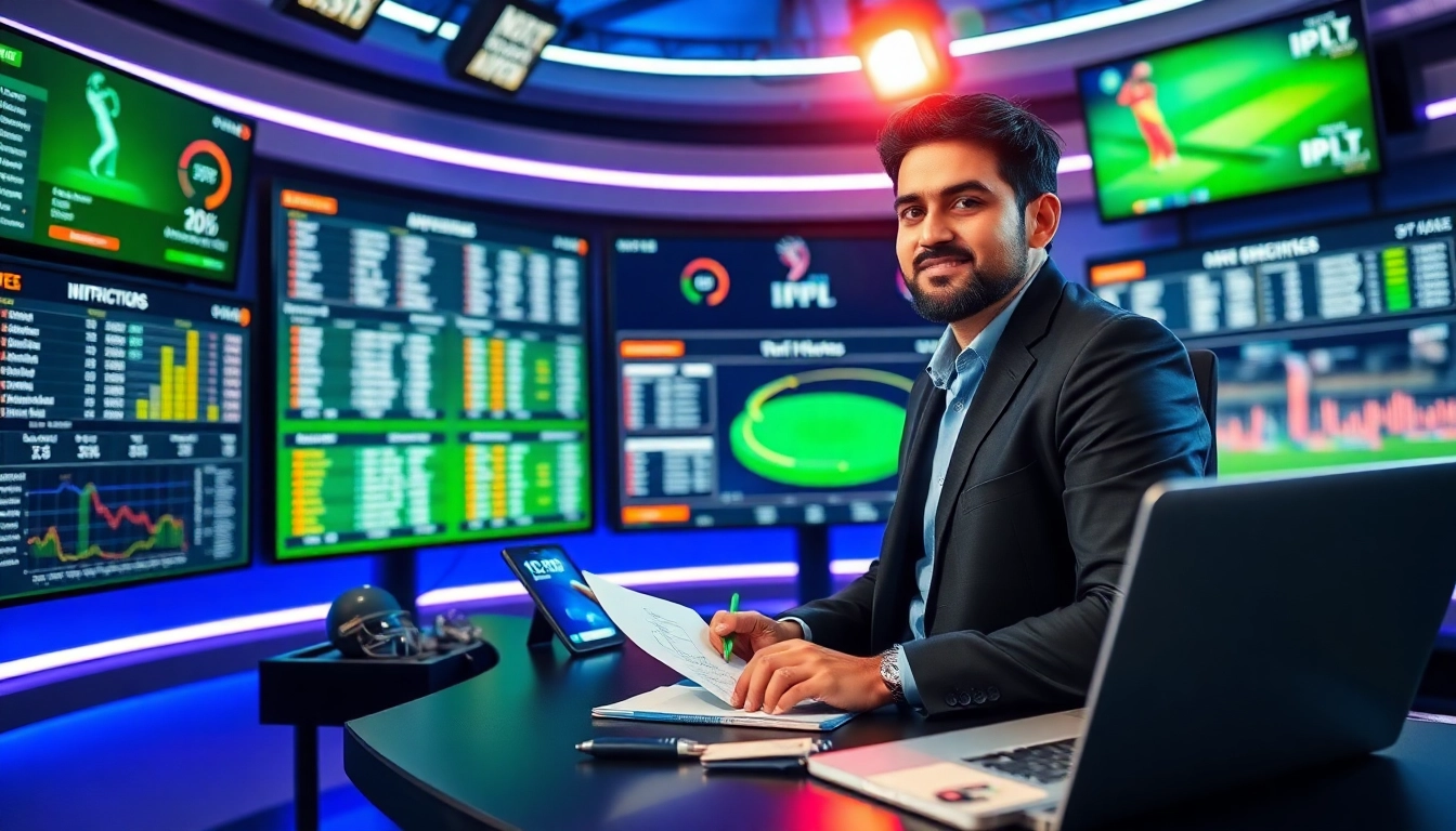 Predicting outcomes in IPL with expert cricket analysis, showcasing ipl perfect prediction in a studio.