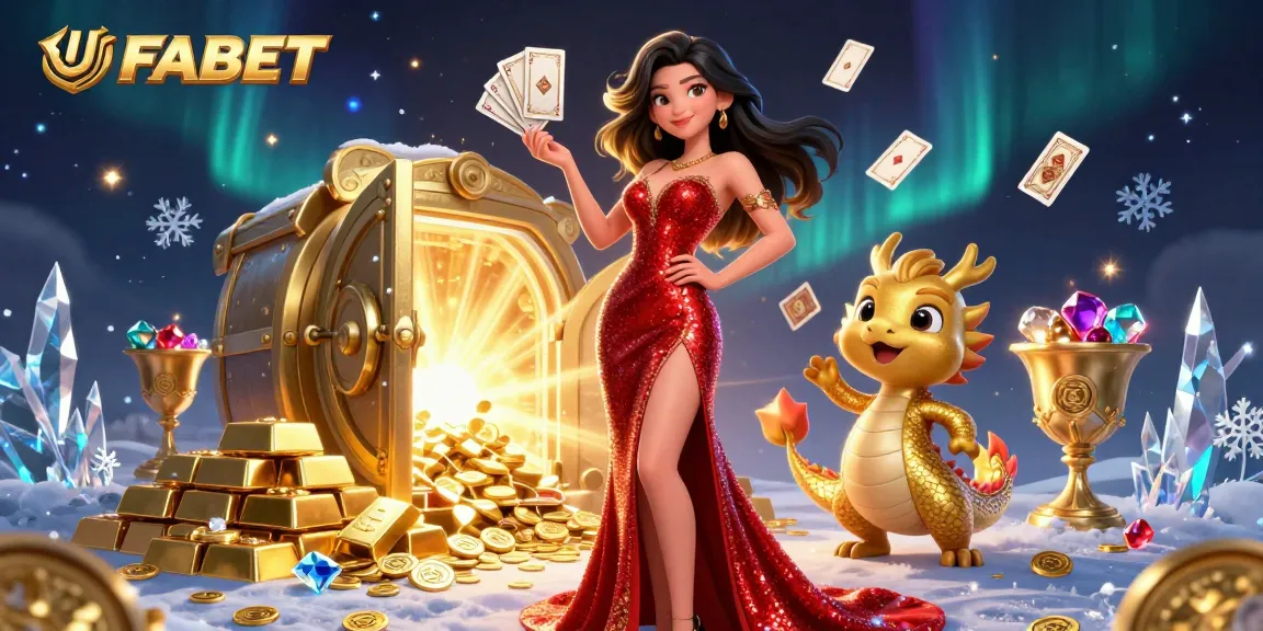 Win big on UFABET with an enchanting Asian woman and golden dragon amidst vibrant casino elements