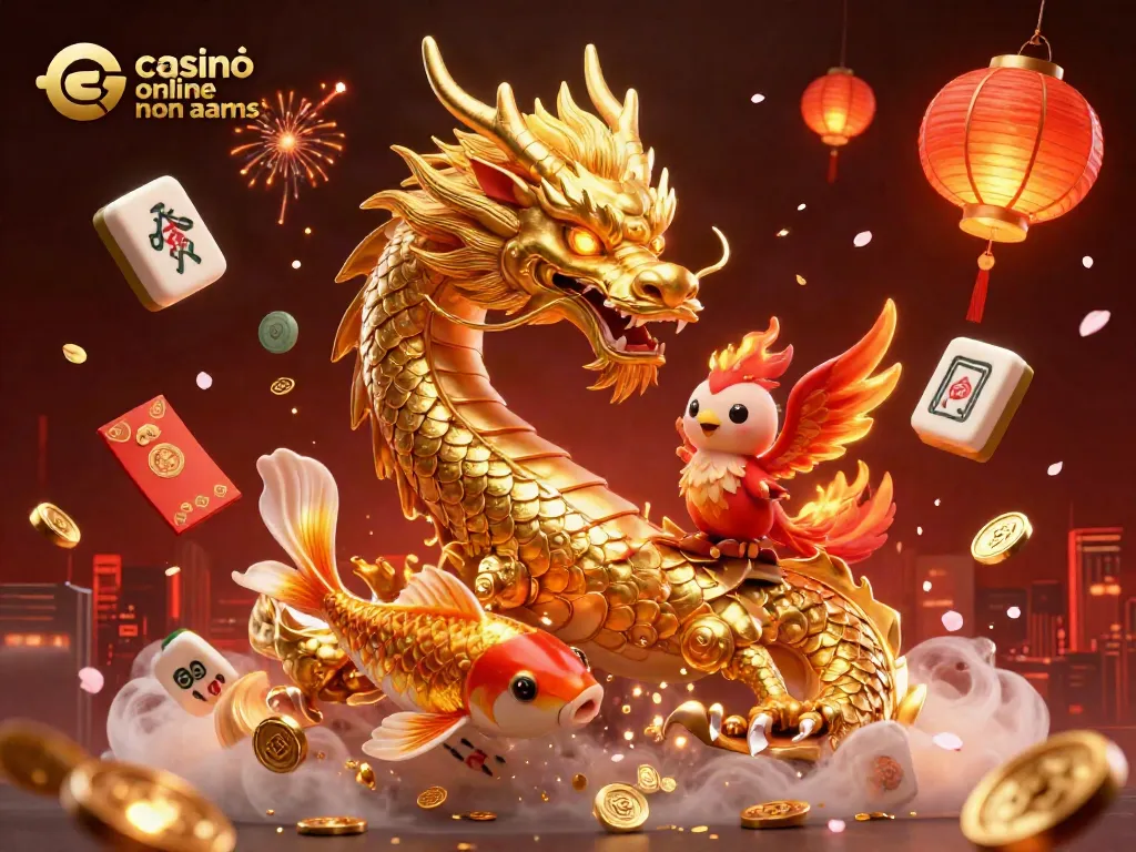 Gioca nei casinò online non AAMS con il drago d'oro, la fenice e il koi tra le monete.