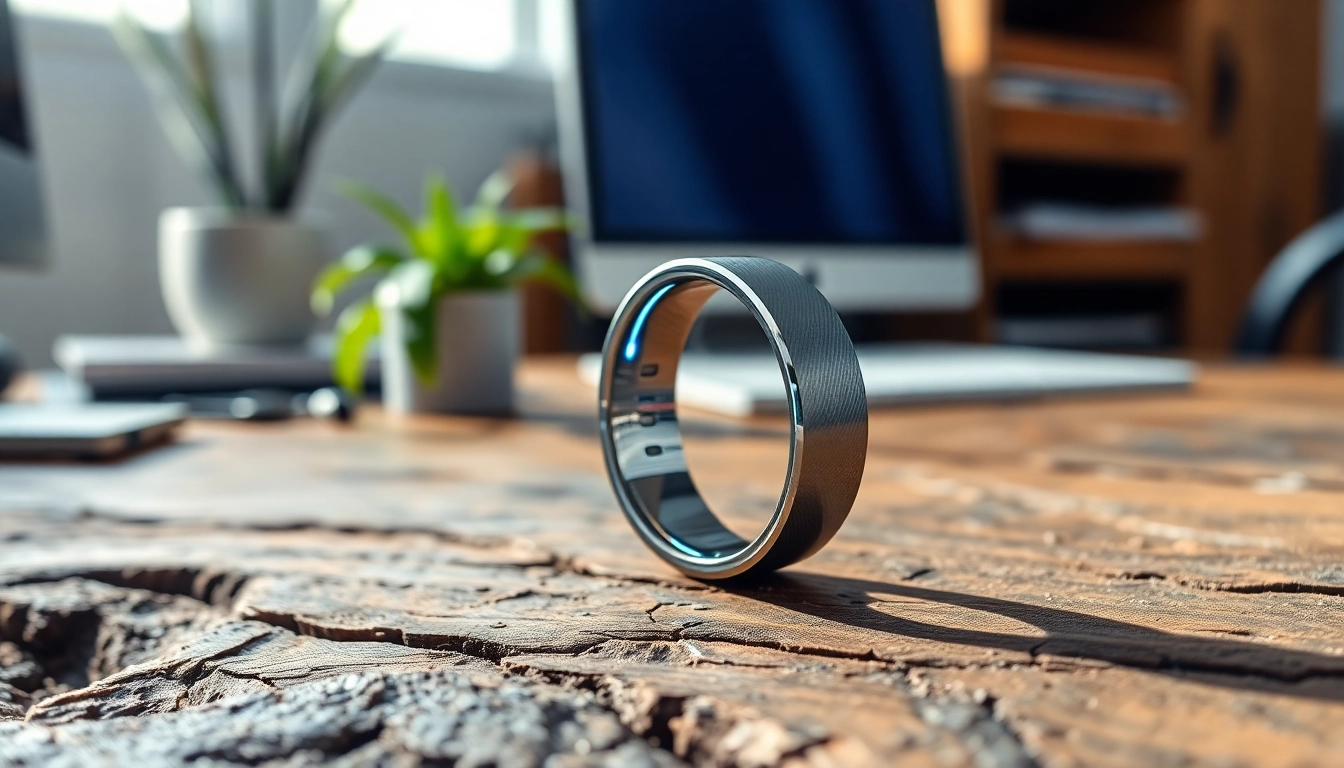 Enhance your health with this Smart Health Ring showcasing innovative technology and sleek design.