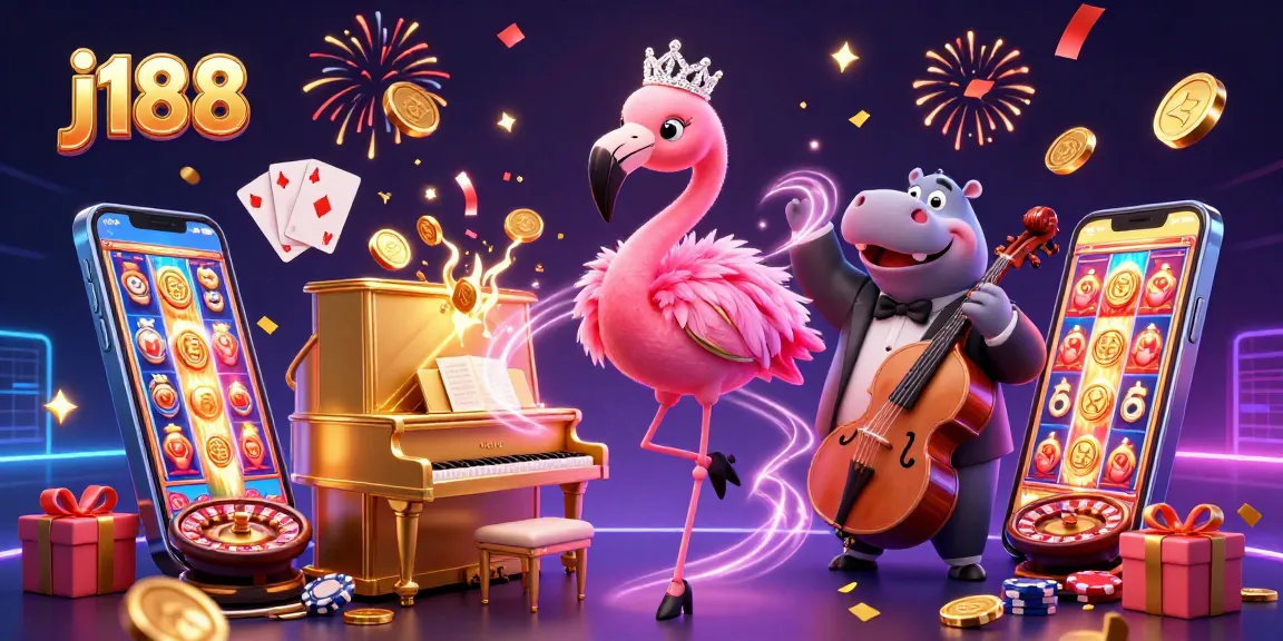 Experience thrilling j188 casino excitement with vibrant characters and dynamic slot game elements.