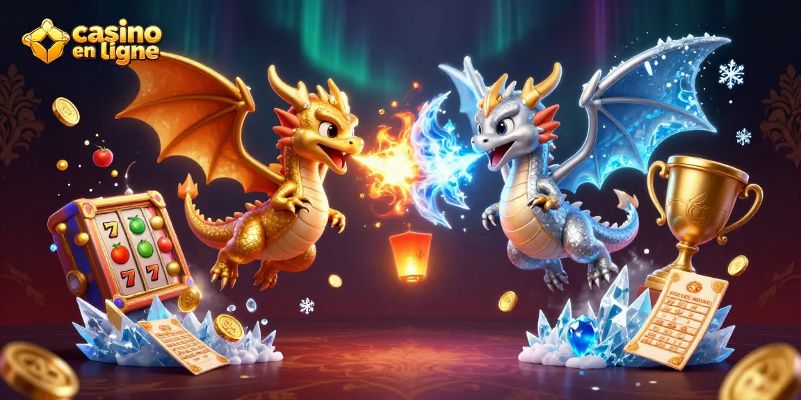 Jouer dans un casino en ligne avec des dragons magiques dans une scène dynamique.