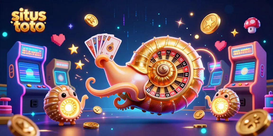 Experience the thrill of situs toto with this vibrant 3D casino scene featuring a dazzling nautilus roulette wheel.