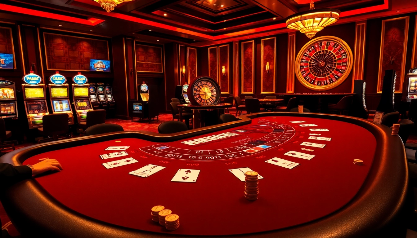 Players enjoying baccarat at a luxurious table, showcasing the thrilling experience of online gambling with https://xx88.us/.