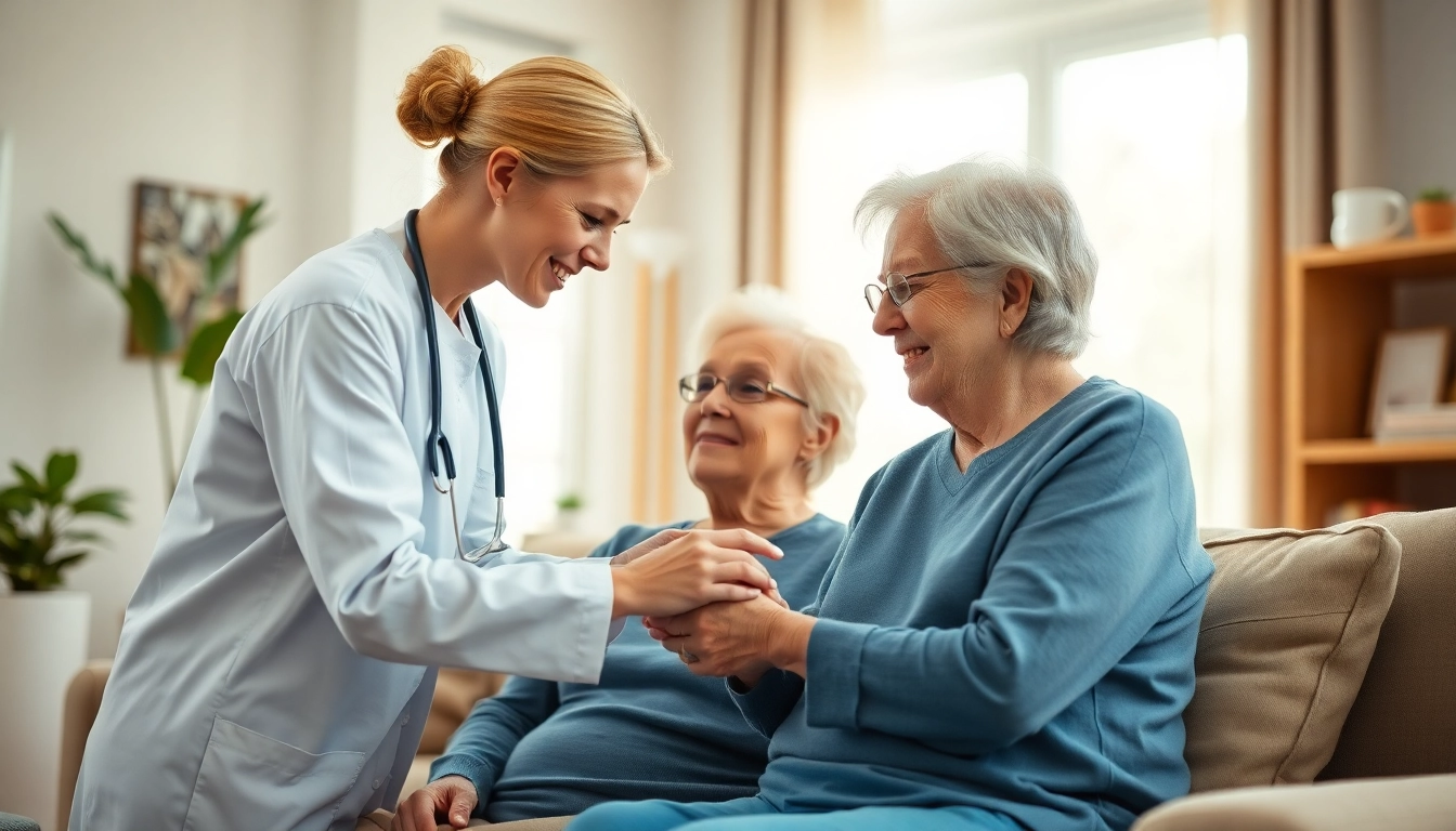 Providing compassionate austin senior home care in a cozy living room setting.