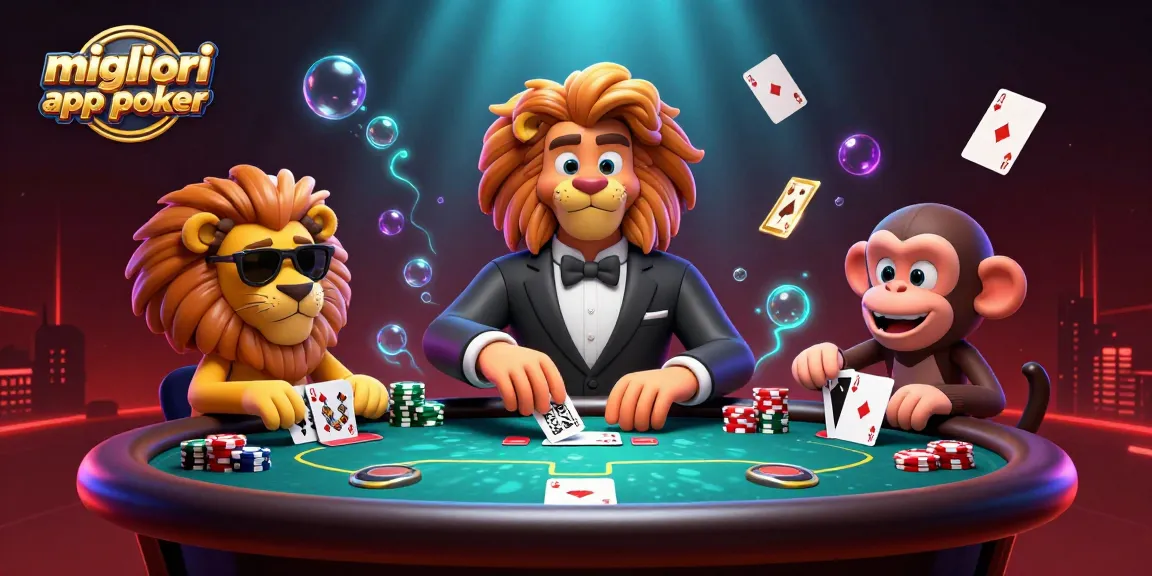 Giocare con le migliori app poker, esperienza avvincente e divertente con personaggi animati al tavolo.