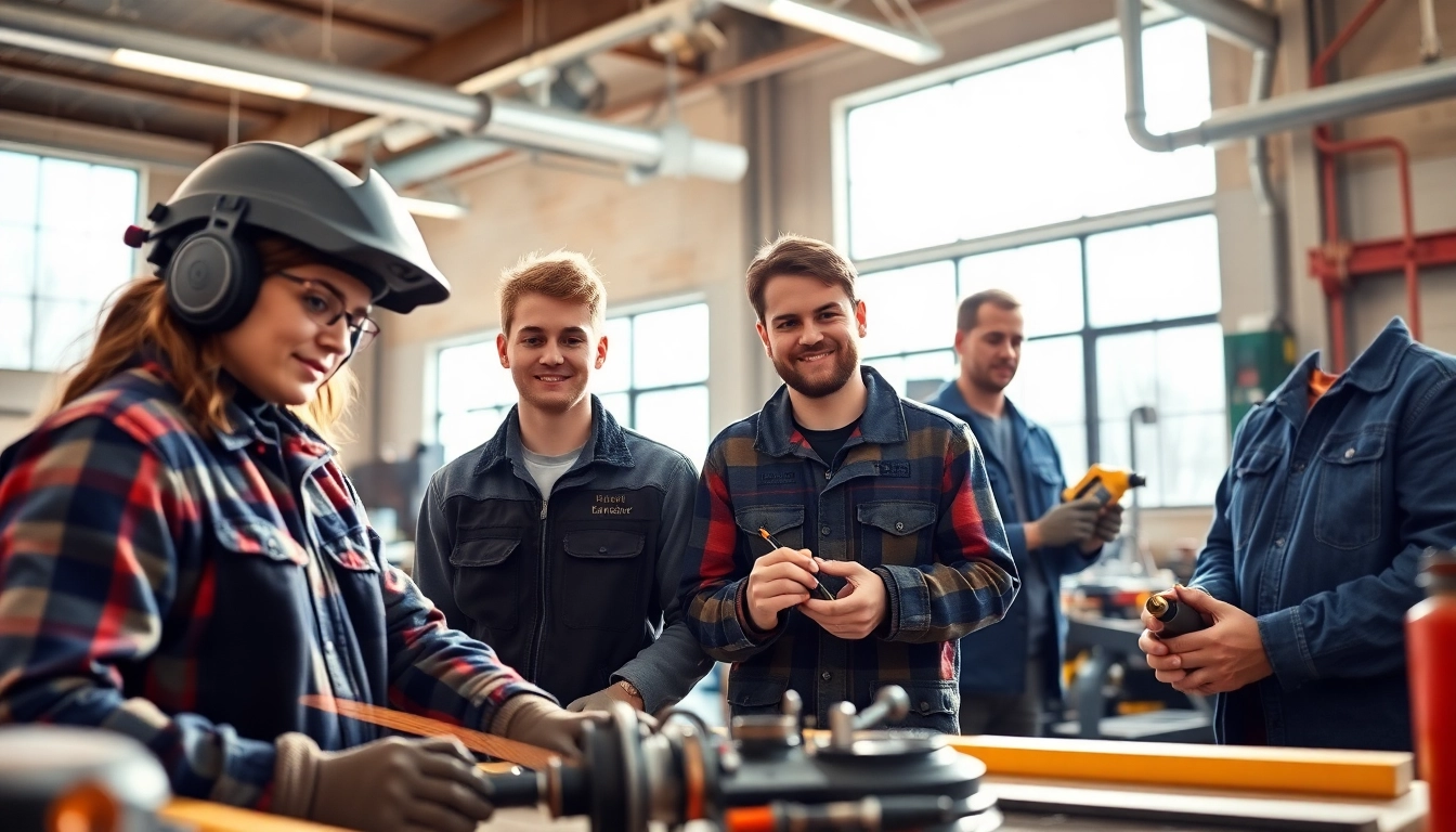 Students learning practical trade skills in a Trade School In Tennessee environment, demonstrating hands-on training.