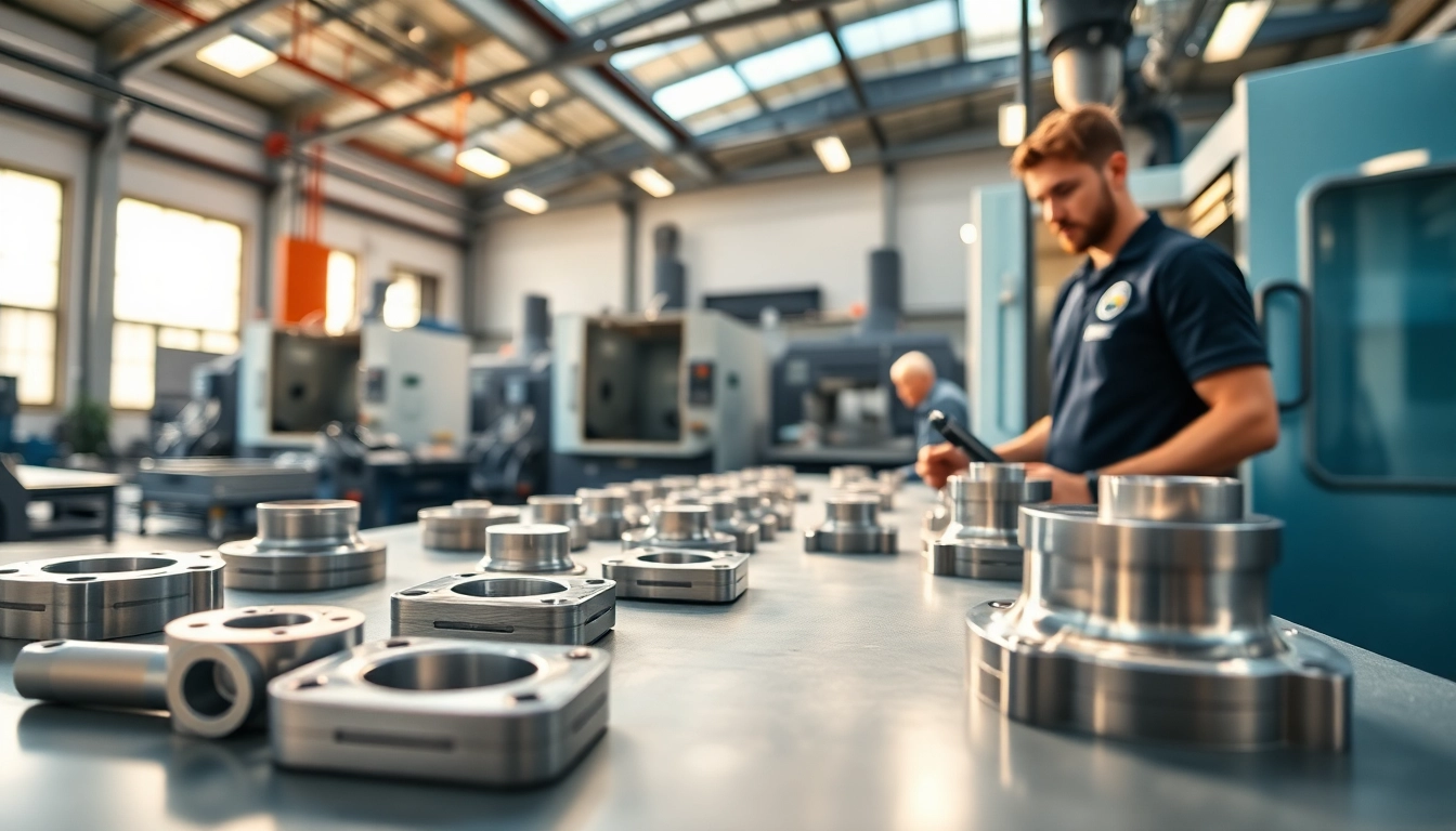 Showcasing Chiheng Custom CNC Machining in action, featuring a technician at work with precise components.