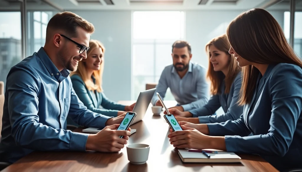 Utilize the whatsapp business api to enhance communication among a professional team.