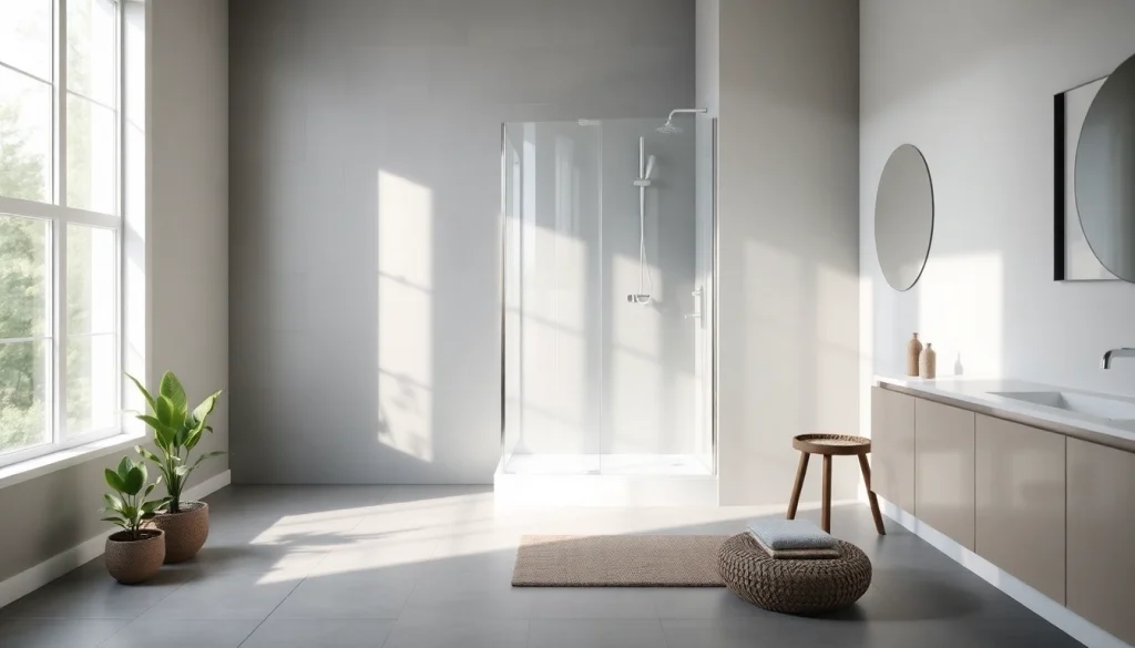 Sonni sanitär offers stylish shower enclosures and modern bathroom solutions in a serene setting.