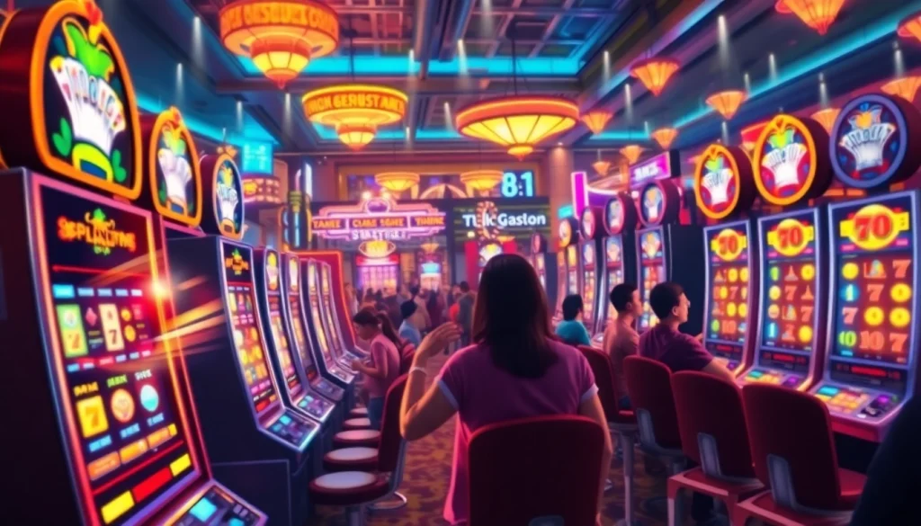 Menangkan permainan di situs slot gacor dengan visual mesin slot yang berwarna-warni dan penuh energi.