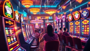 Menangkan permainan di situs slot gacor dengan visual mesin slot yang berwarna-warni dan penuh energi.