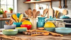 Discover diverse kitchenware gift ideas NZ showcasing vibrant utensils and tools in a warm kitchen setting.