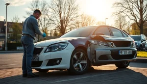 Professioneller Gutachter für Gutachten Auto Düren untersucht ein Fahrzeug.