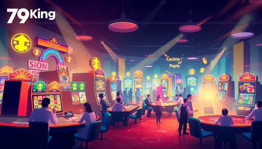 Vibrant online gambling scene showcasing the thrill of 79King betting experience