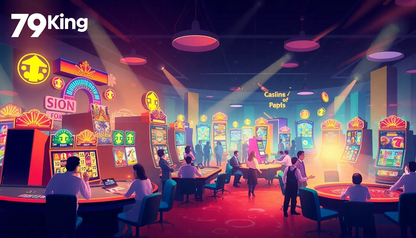 Vibrant online gambling scene showcasing the thrill of 79King betting experience