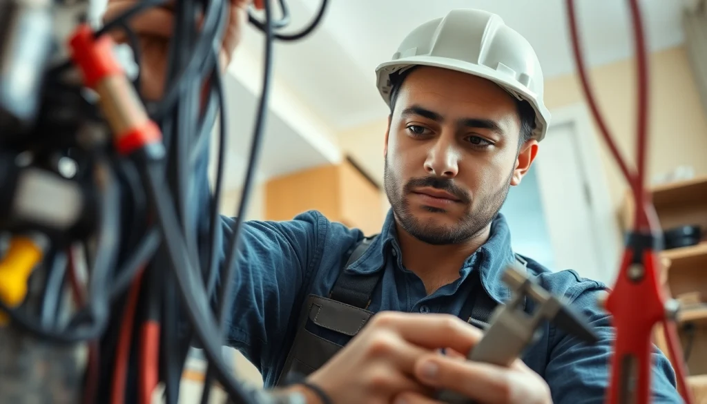 Learn about the electrician apprenticeship hawaii while viewing an electrician apprentice at work.