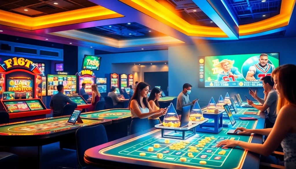 Dynamic online gaming scene featuring brand F168, showcasing excitement and luxurious gaming options.