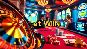 Experience the thrill of net win as players celebrate big wins at a luxurious casino gaming table.