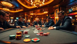 Engaging players at cs2 gambling sites enjoying high-stakes games in a vibrant casino environment.